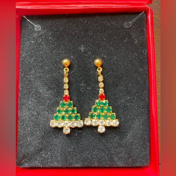Christmas Tree Earrings - Picture 2 of 4